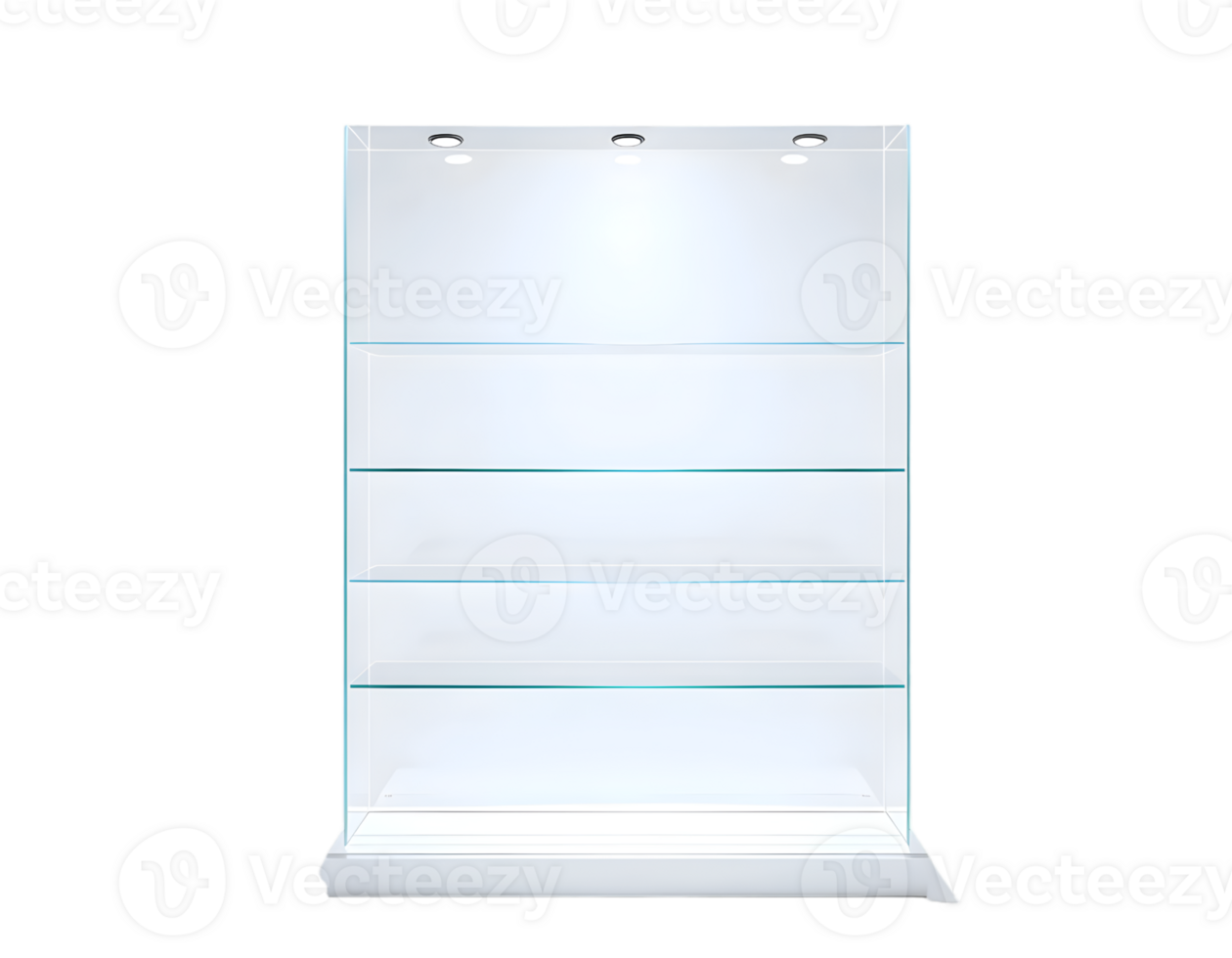 Glass showcase for exhibit png