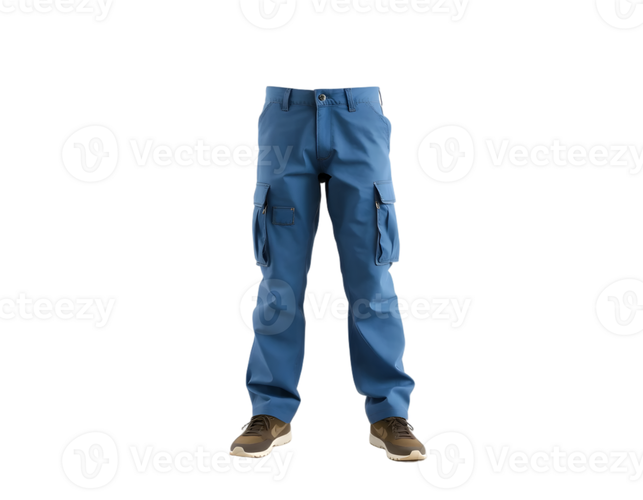 Blue men's pants isolated on a transparent background png