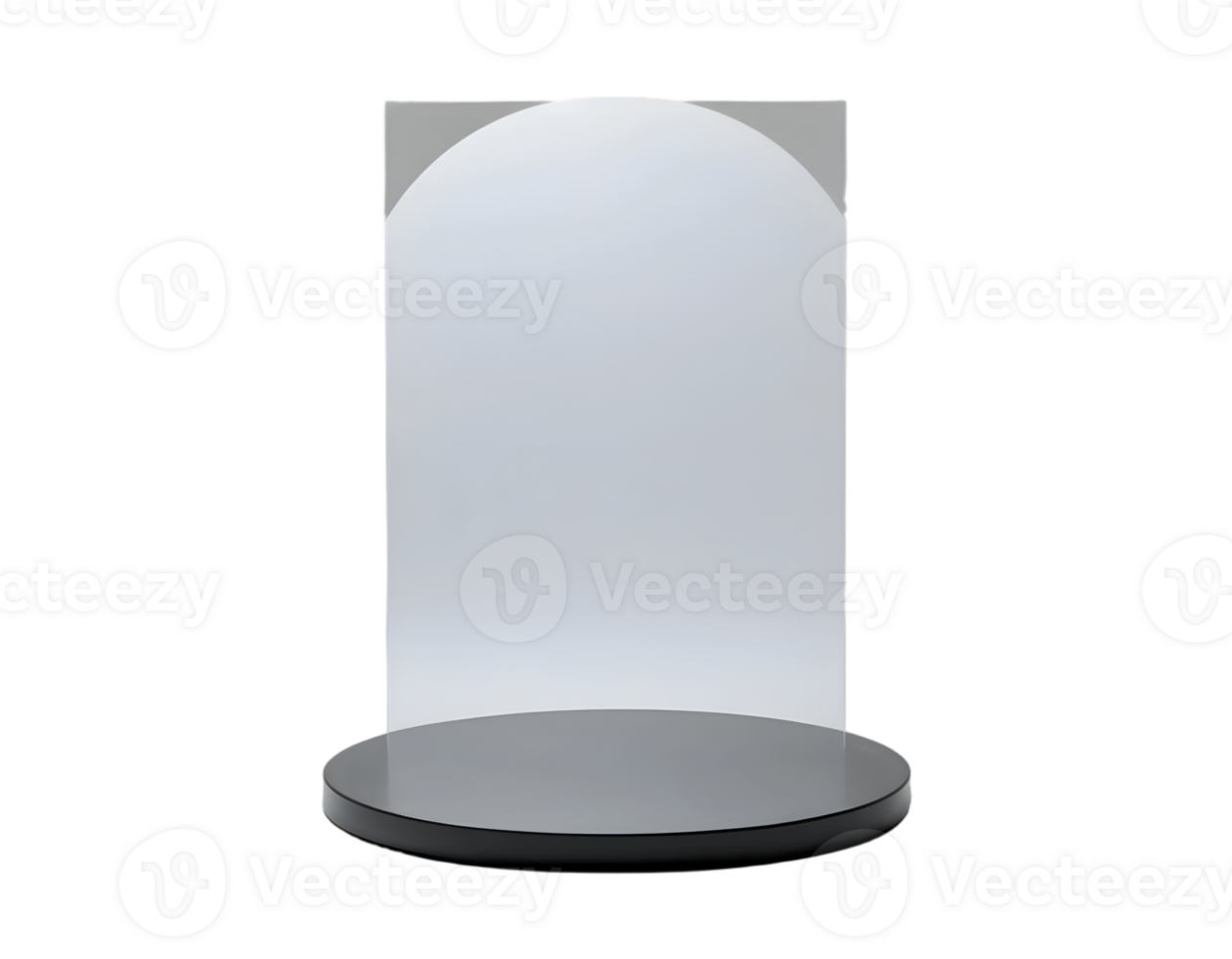 Round glass stand for exhibit png