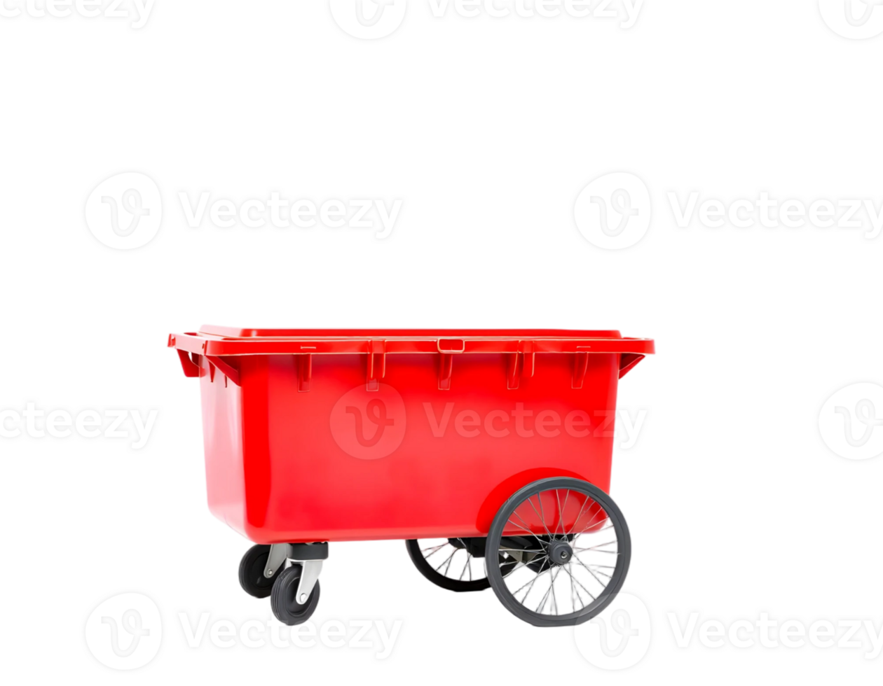 Red wheelbarrow isolated on transparent background png