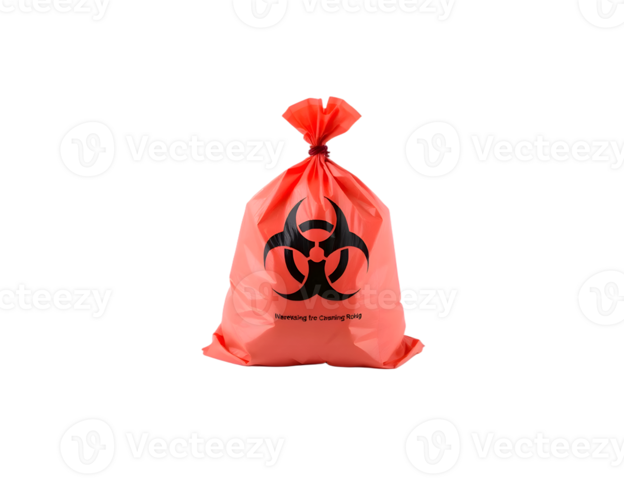 Bag with biohazard sign on transparent background png