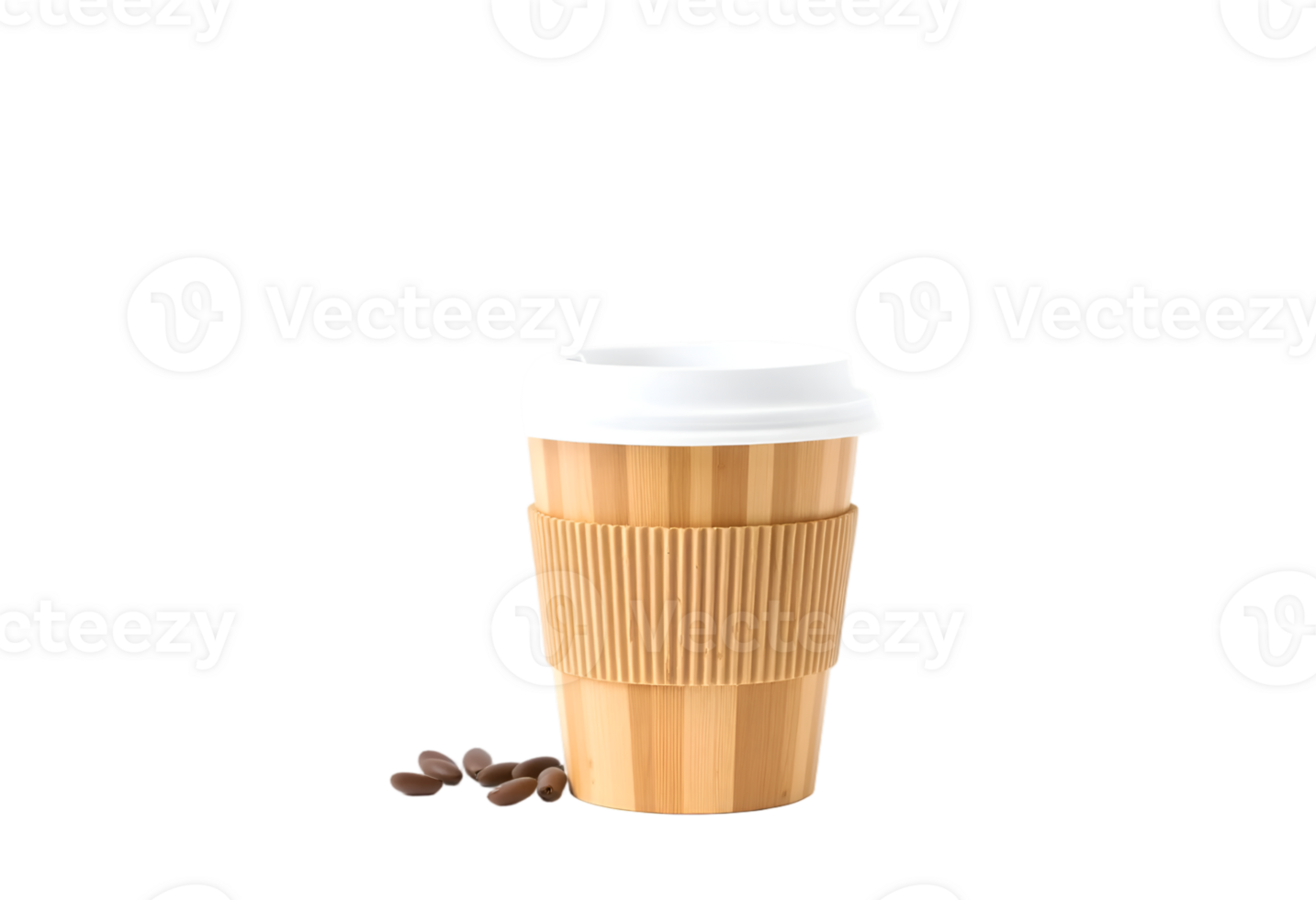 Coffee paper cup on transparent background png