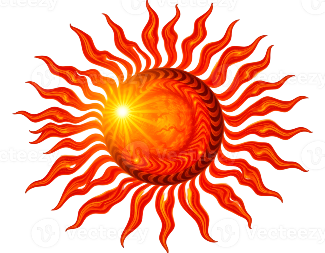 Sun on transparent background png