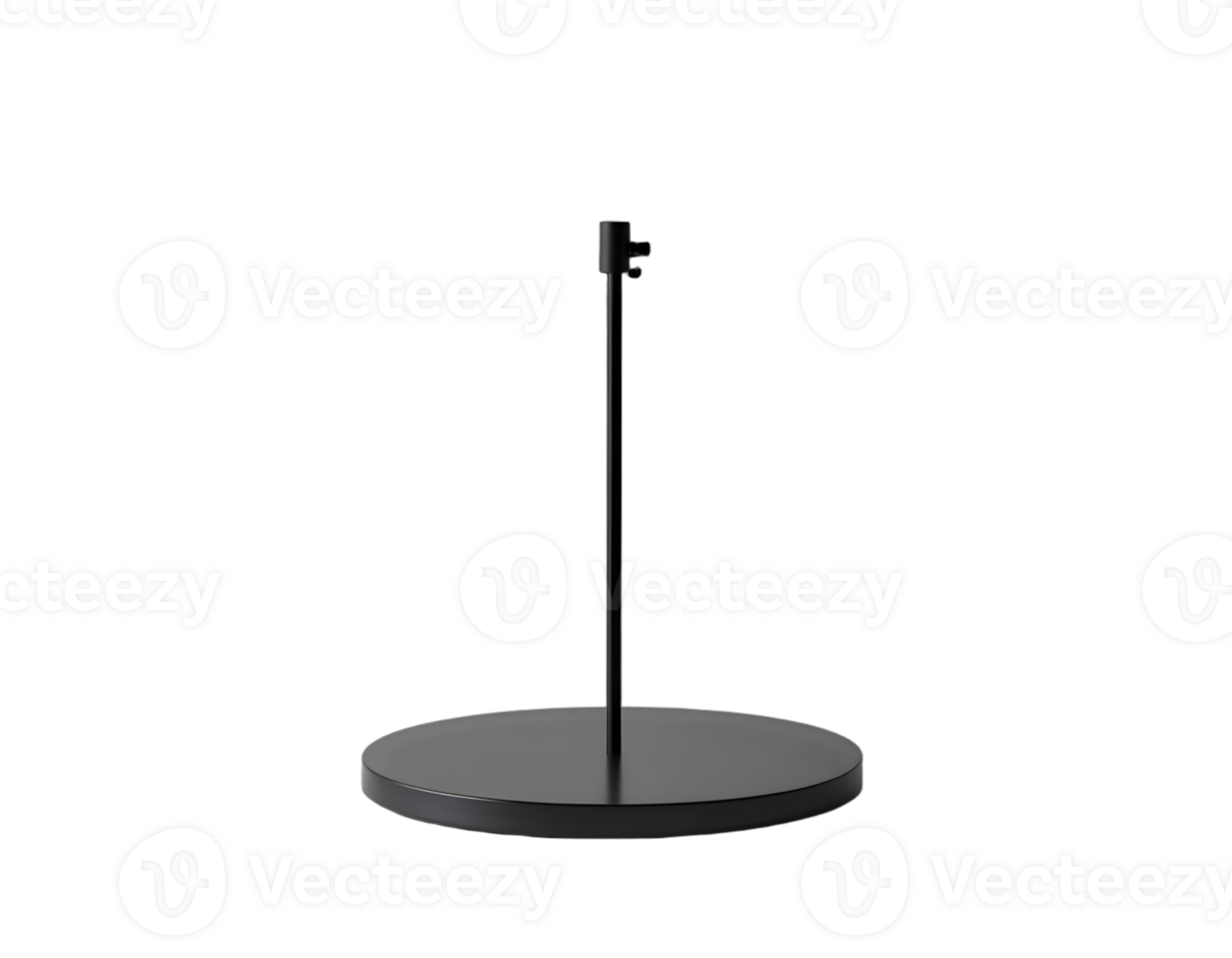 Black stand lamp isolated on transparent background png