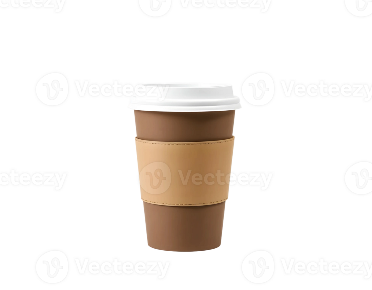 Paper coffee cup isolated on transparent background png