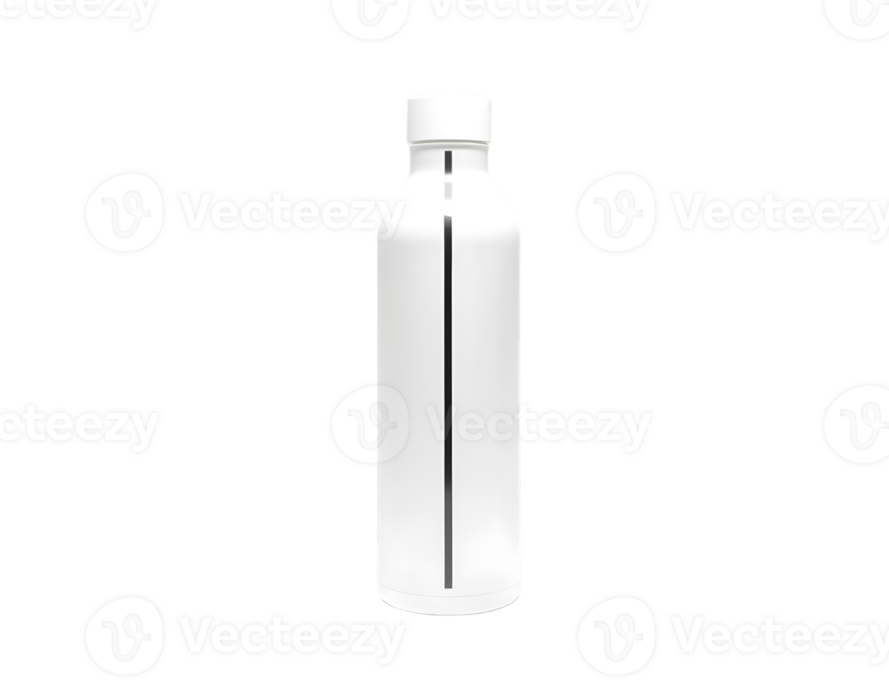 Realistic white plastic bottle isolated on transparent background png