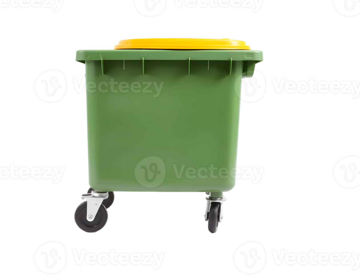 Green Recycle Bin Isolated Transparent Background With Clipping Path png