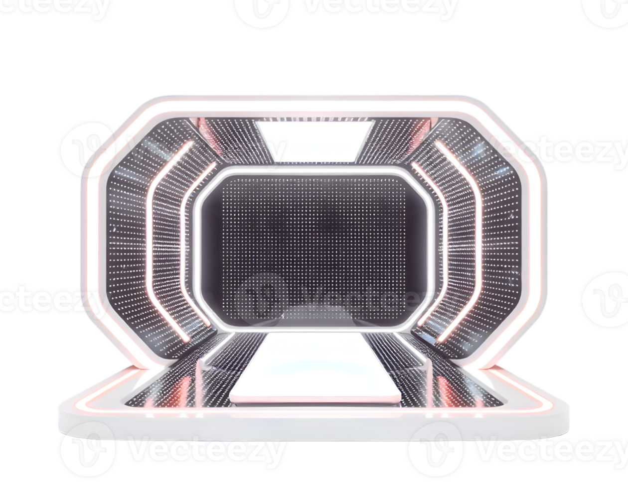 3d illustration of a futuristic spaceship isolated on a transparent background png