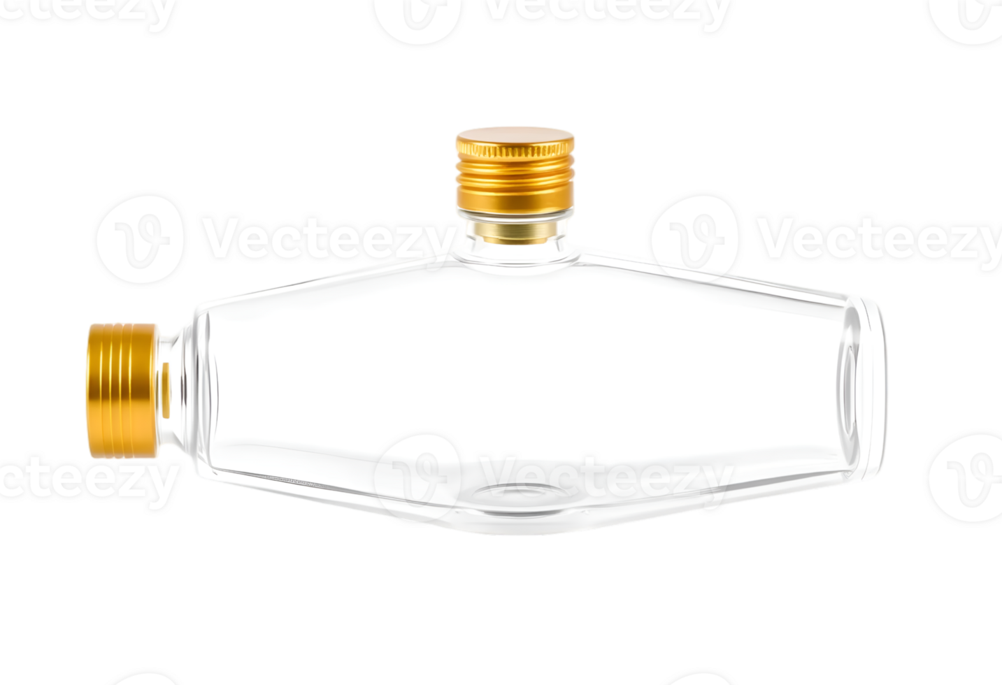 Realistic Detailed 3d Transparent Glass Bottle of Alcohol png