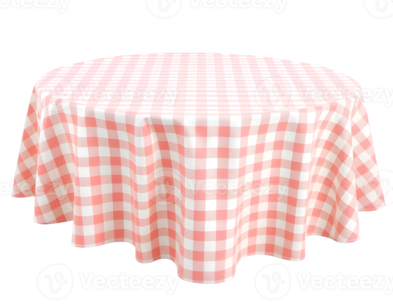 Checkered tablecloth isolated on transparent background png