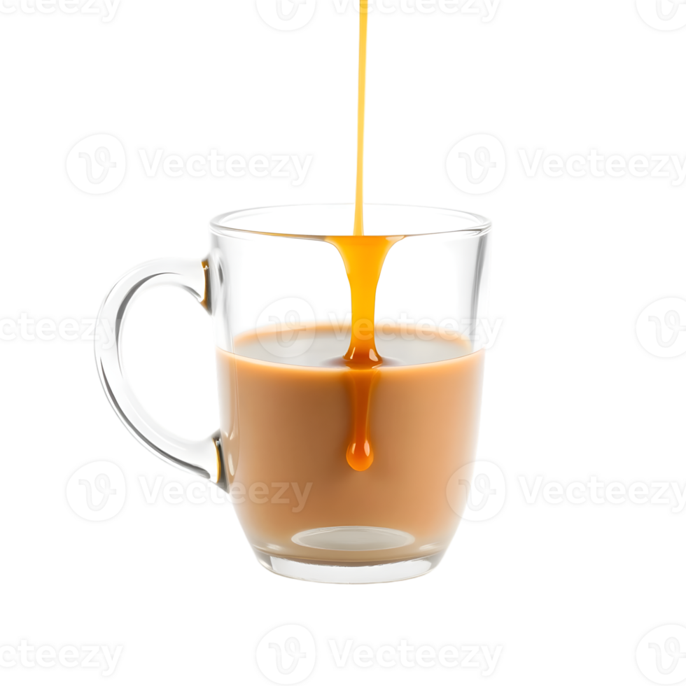 Cup of coffee with milk on transparent background png