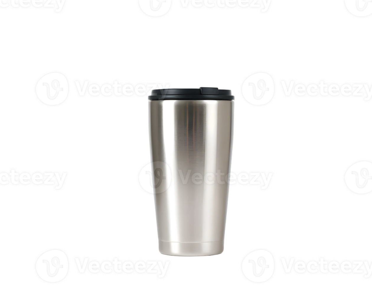 Mockup of a metal thermos on a transparent background png
