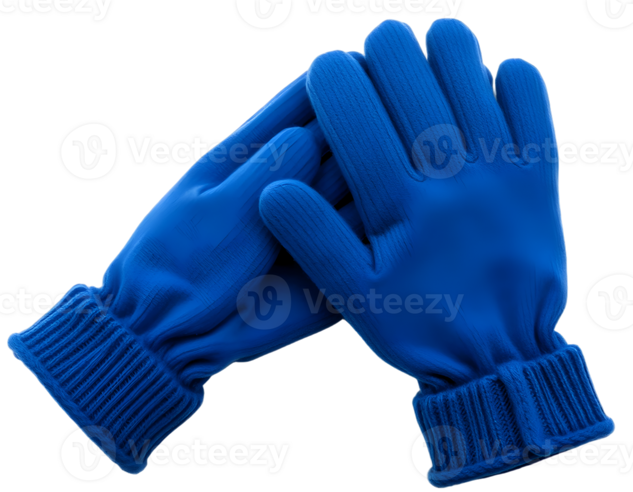 Blue gloves isolated on a transparent background png