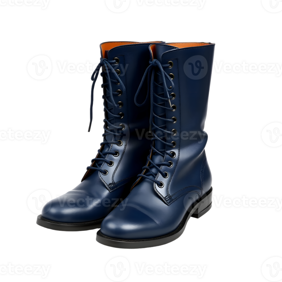 Women's black boots isolated on transparent background png