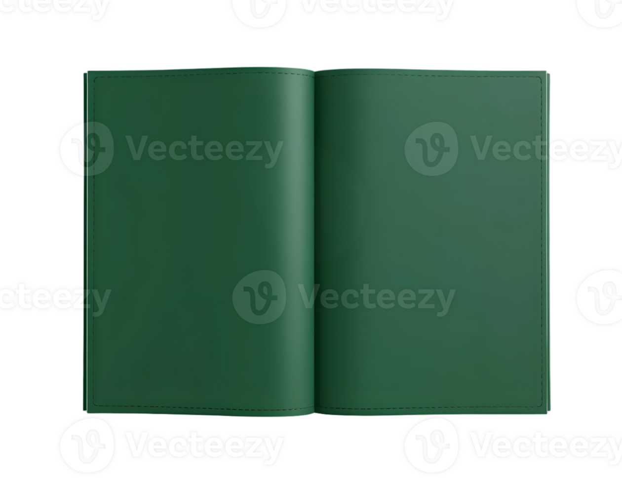 Green leather notebook isolated on transparent background png