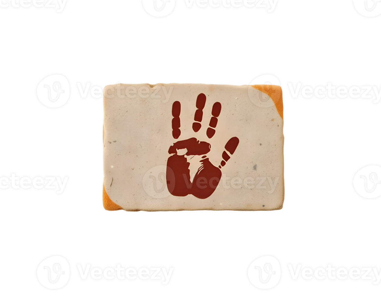 Handprint of a child on a soap isolated on transparent background png