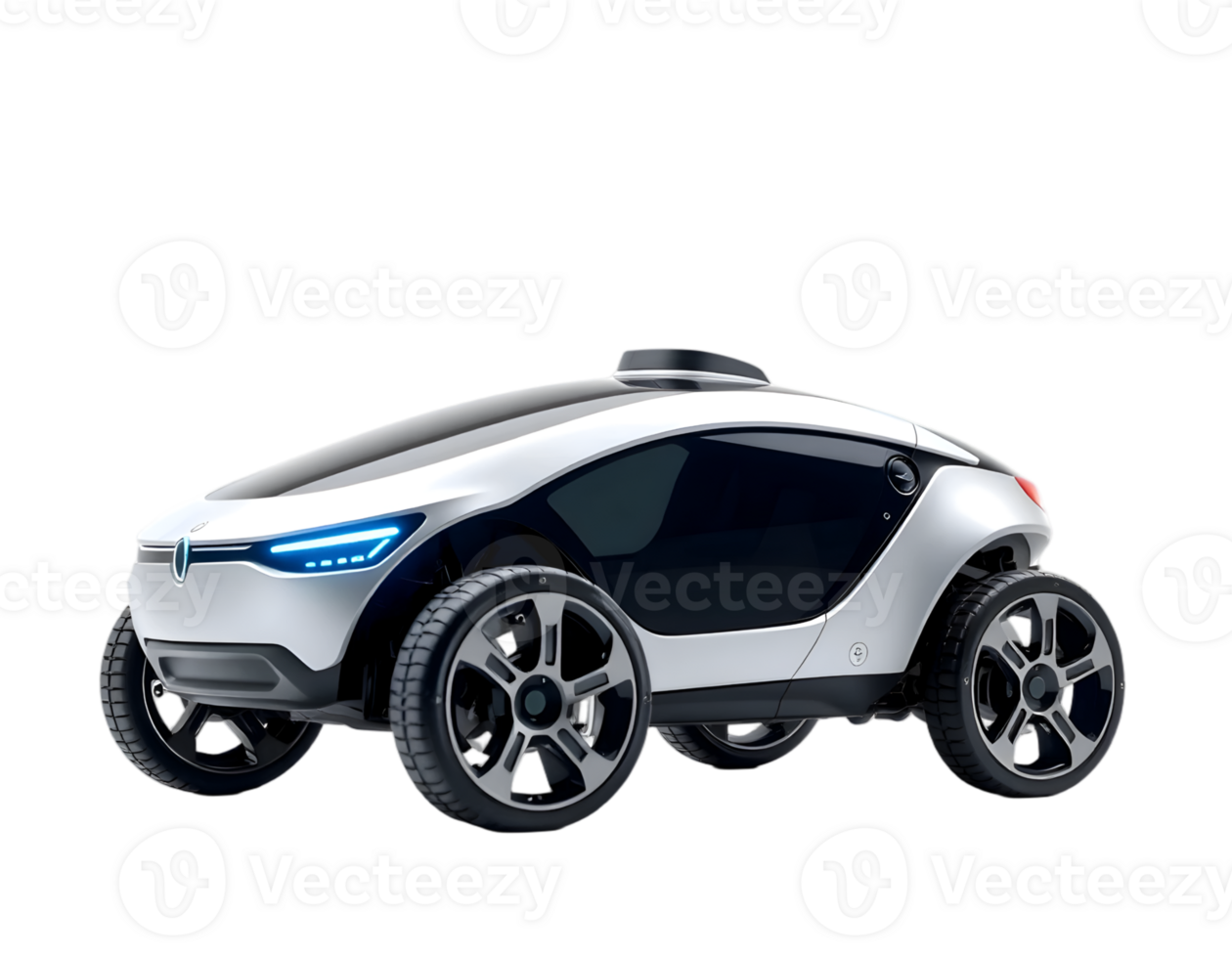 Modern electric car on a transparent background png