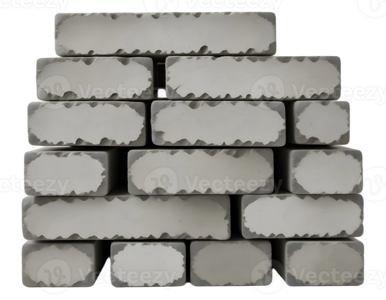 3d render of bricks isolated on a white background png