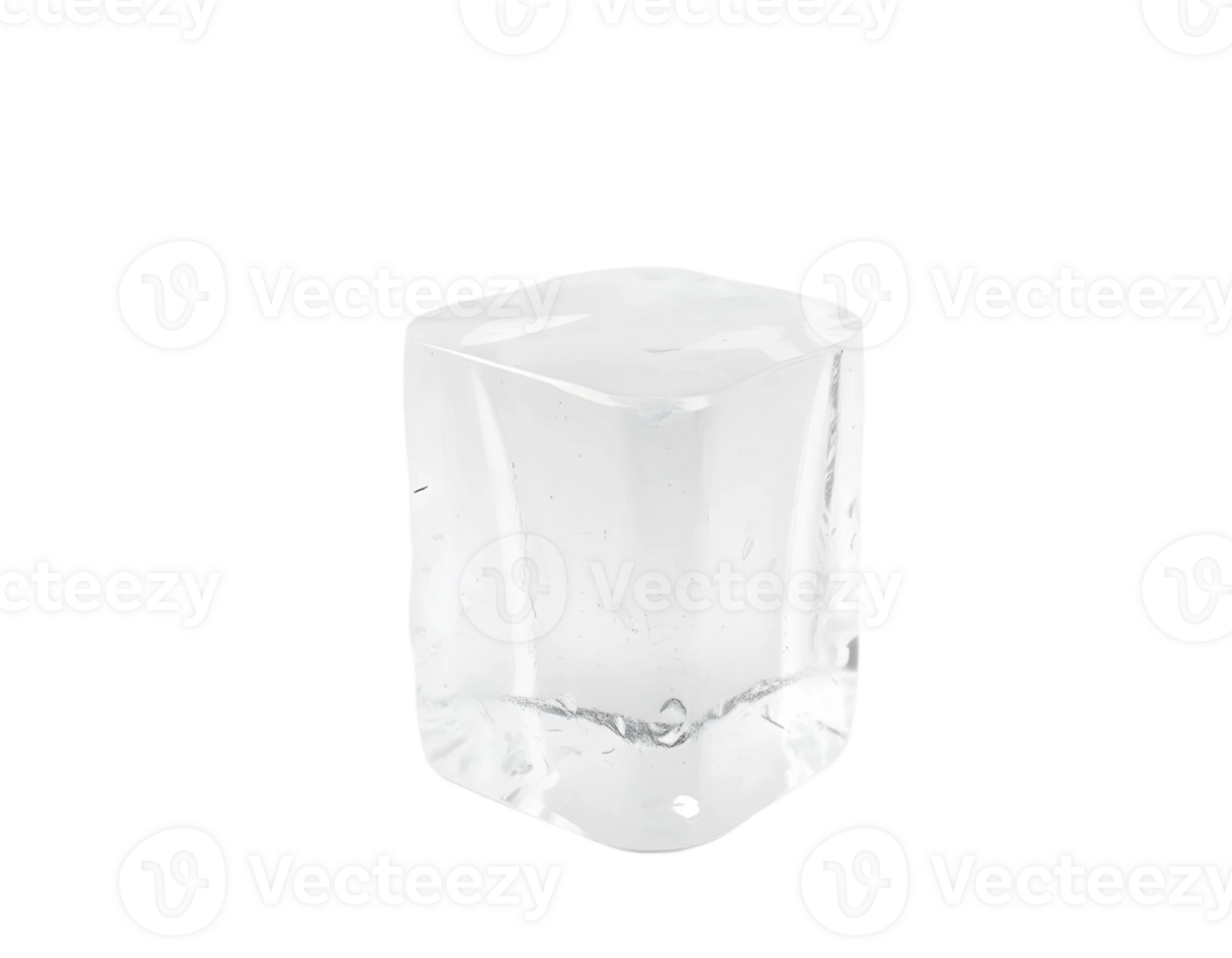 Transparent ice cube isolated on a transparent background png