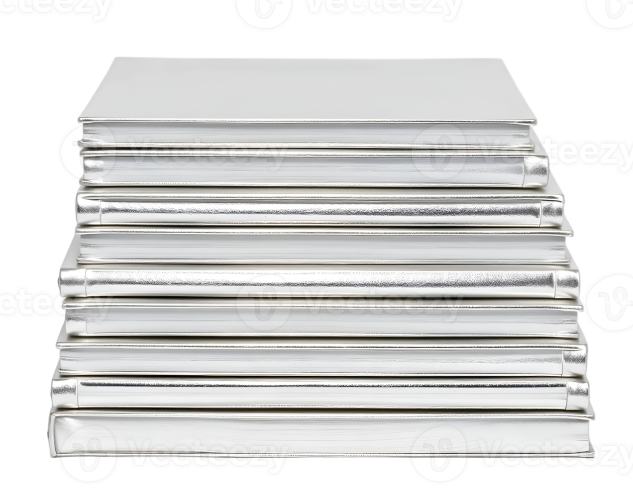Stack of aluminum sheets isolated on a white background png