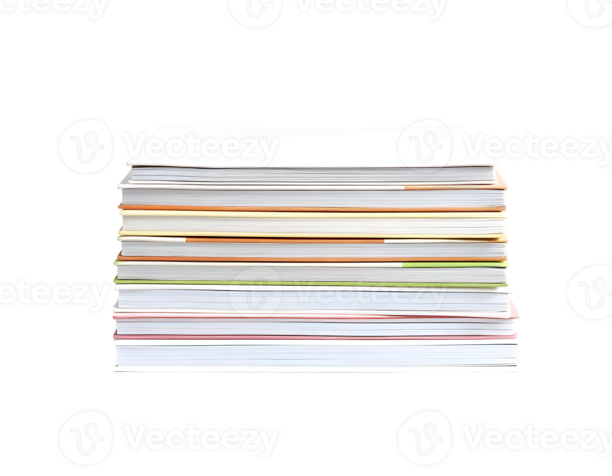 Stack of documents isolated on transparent background png