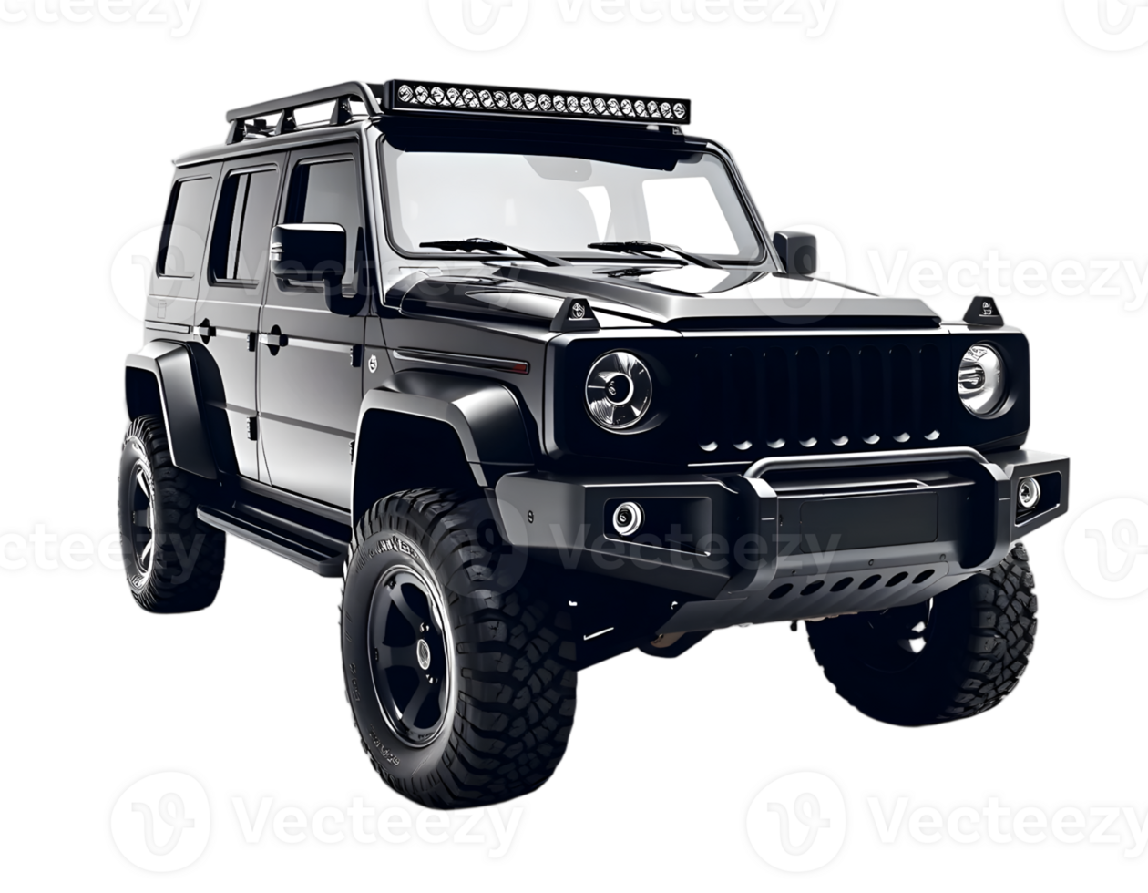 3d rendering of a brand-less generic SUV isolated on a transparent background png