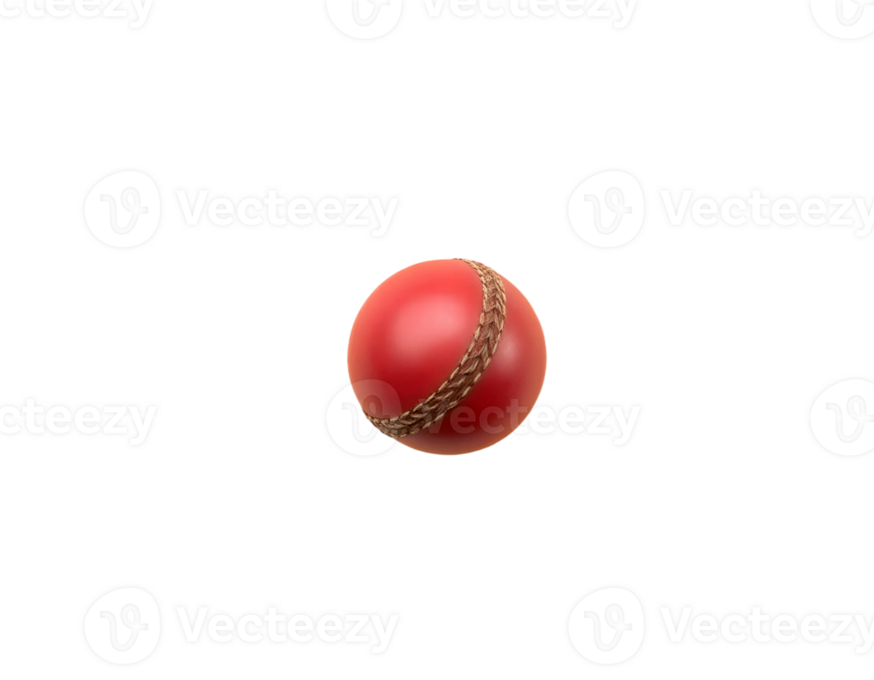 Red Cricket Ball 3D Render png