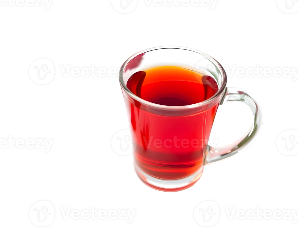 A glass cup filled with a red tea png