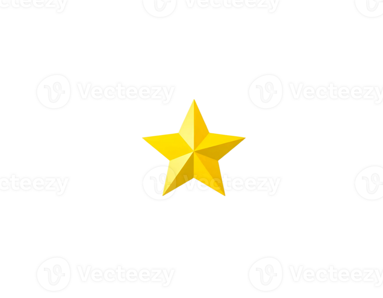 Yellow star icon on a transparent background png