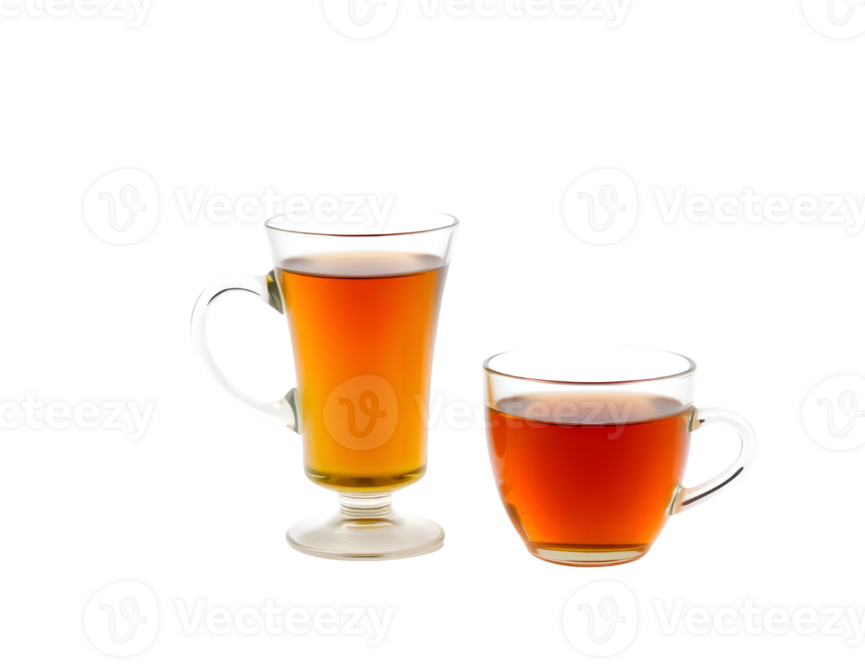 Two cups of tea on a transparent background png