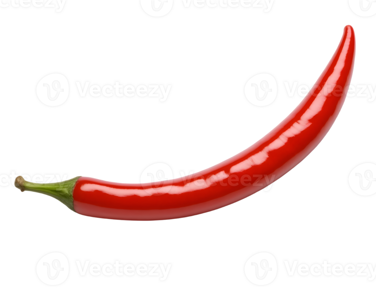 Vibrant red chili pepper isolated on transparent background, perfect for culinary projects png