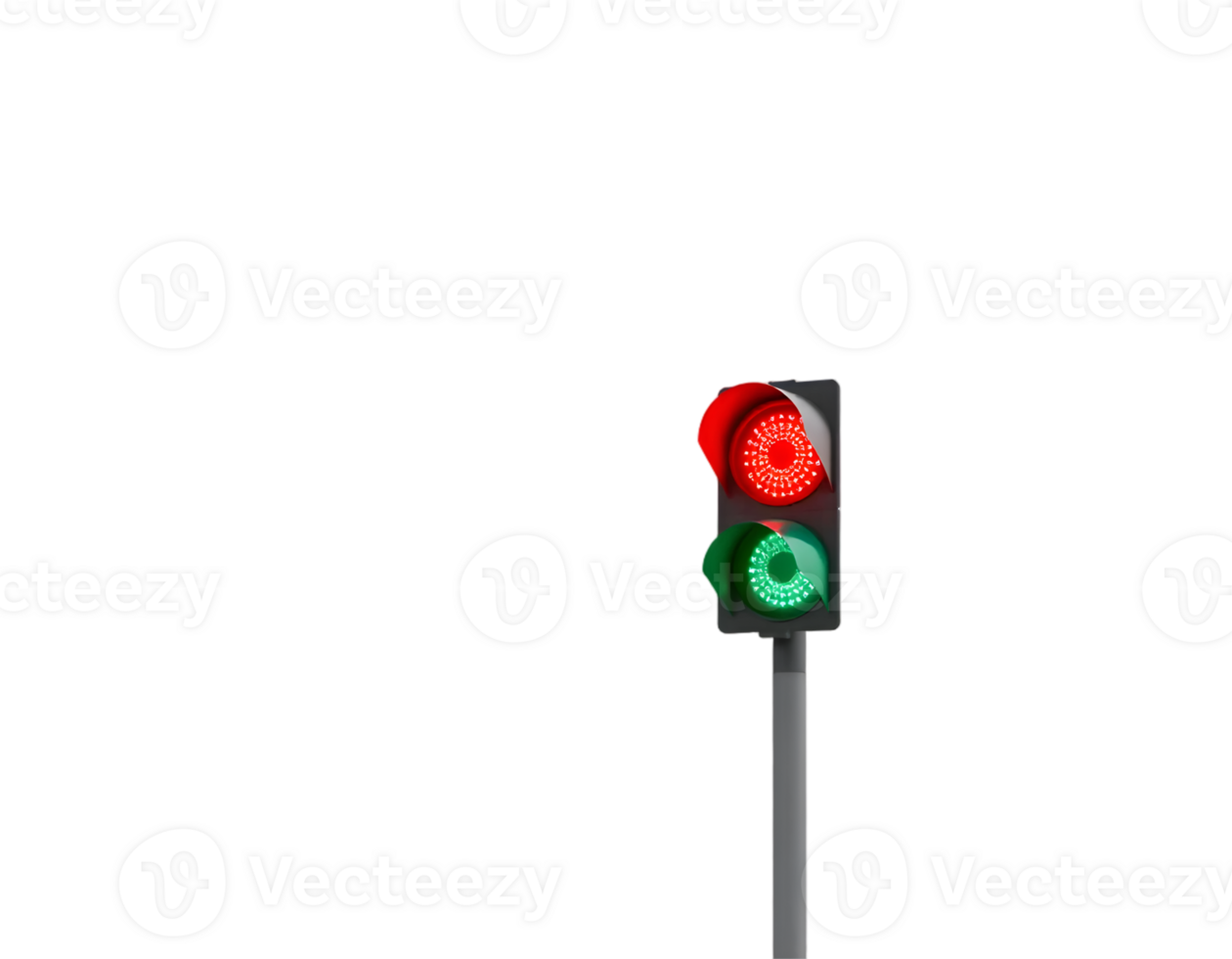 Traffic Light with Red and Green Lights Showing png