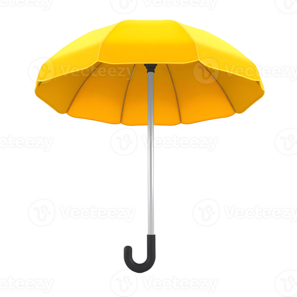 Yellow Open Umbrella Isolated on Transparent Background png