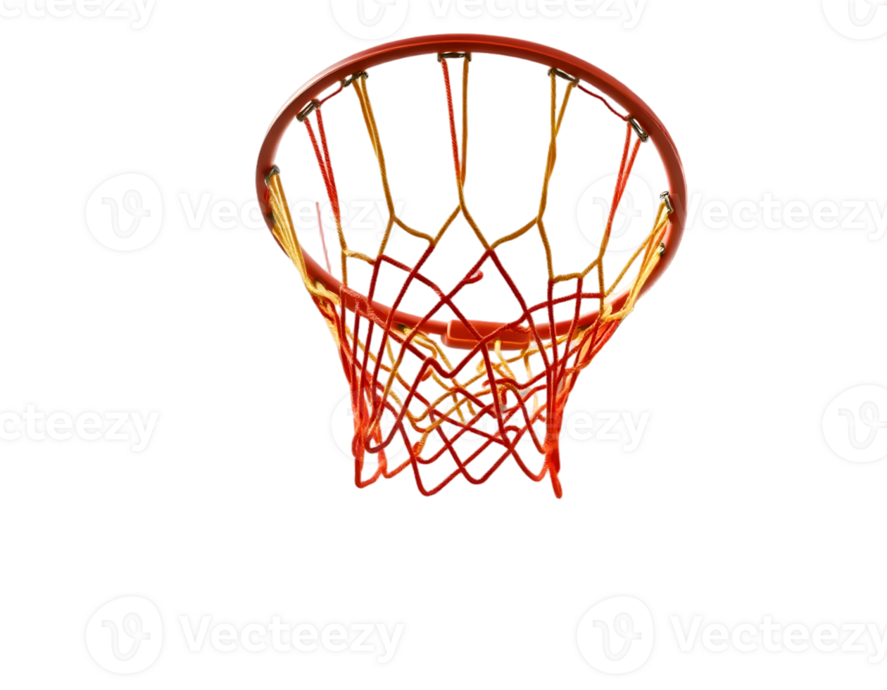 Close-up of a basketball hoop with a net png