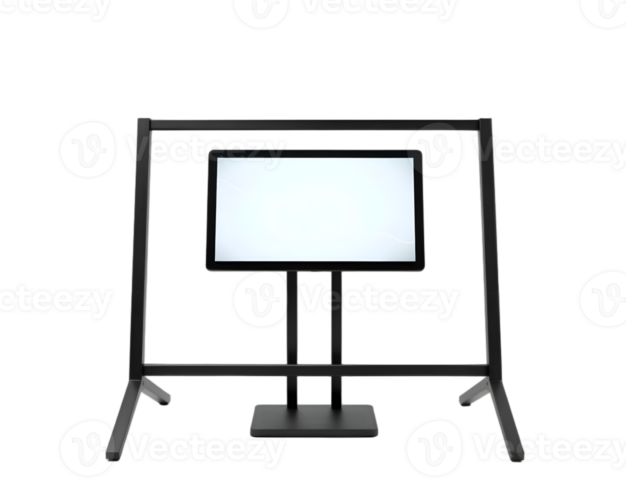 Black Display Screen on Stand png