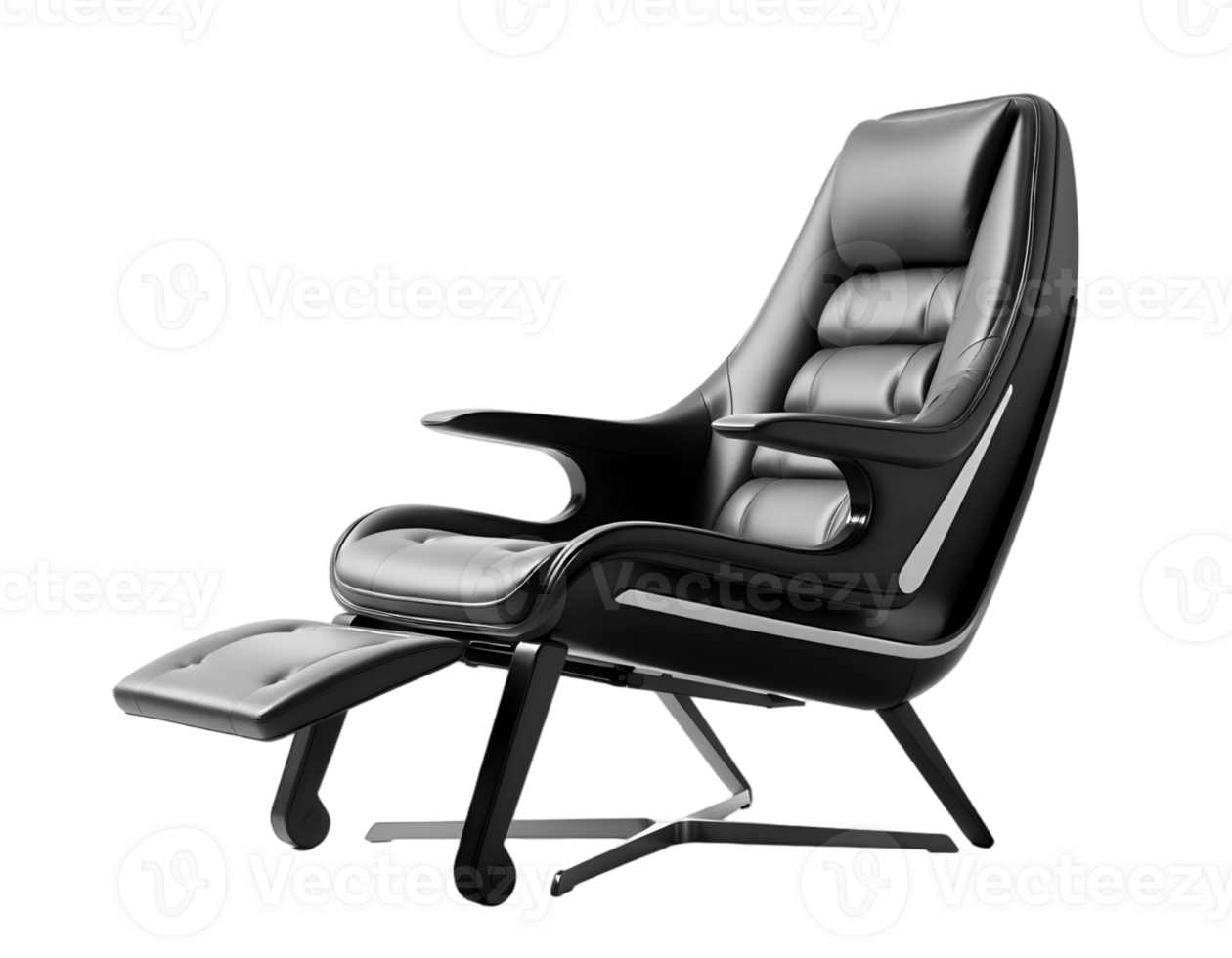 Modern Recliner Chair with Ottoman png