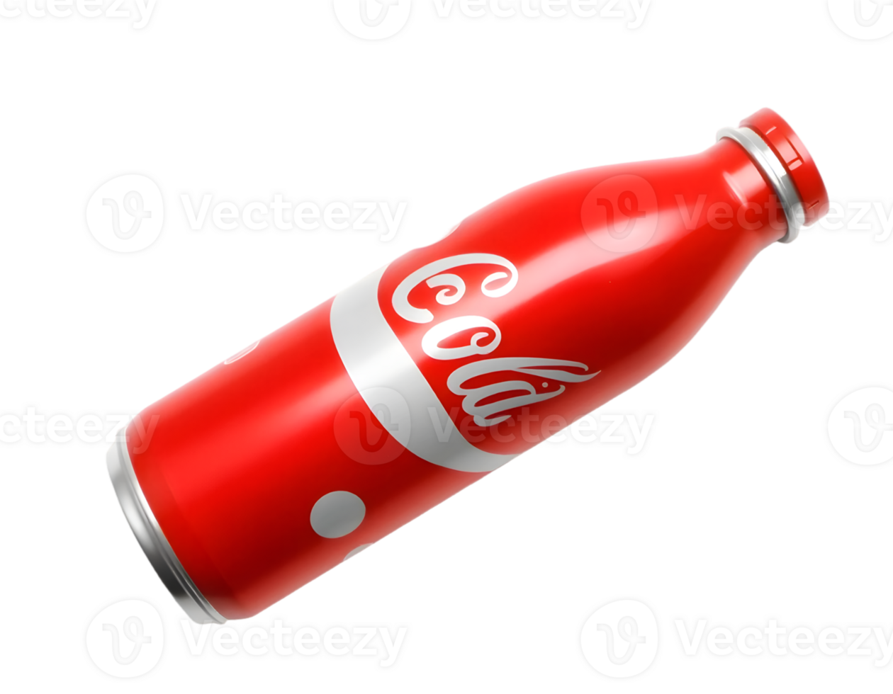 Red Cola Bottle Isolated on Transparent Background png