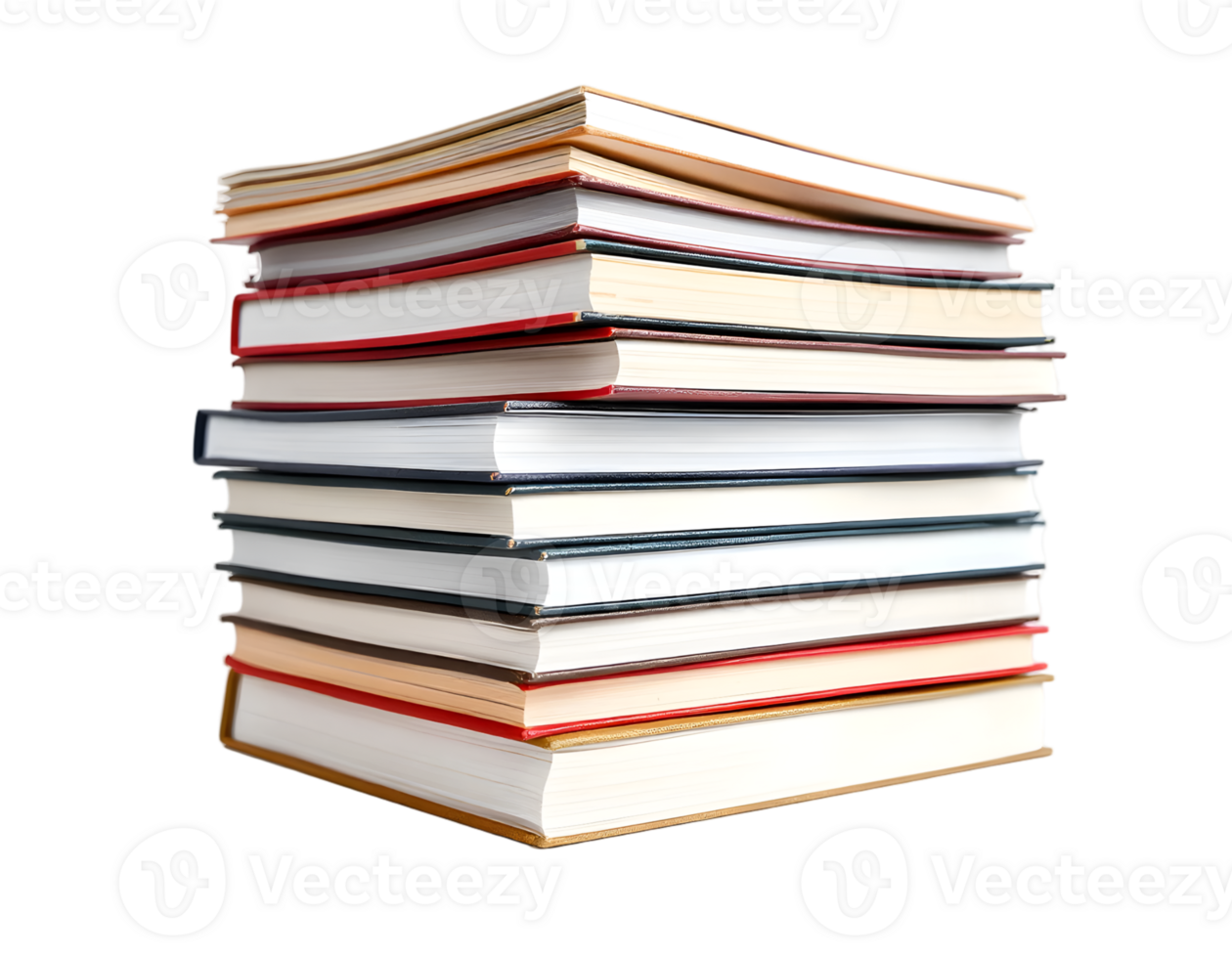 A stack of various books, representing reading, education, and the pursuit of knowledge. png
