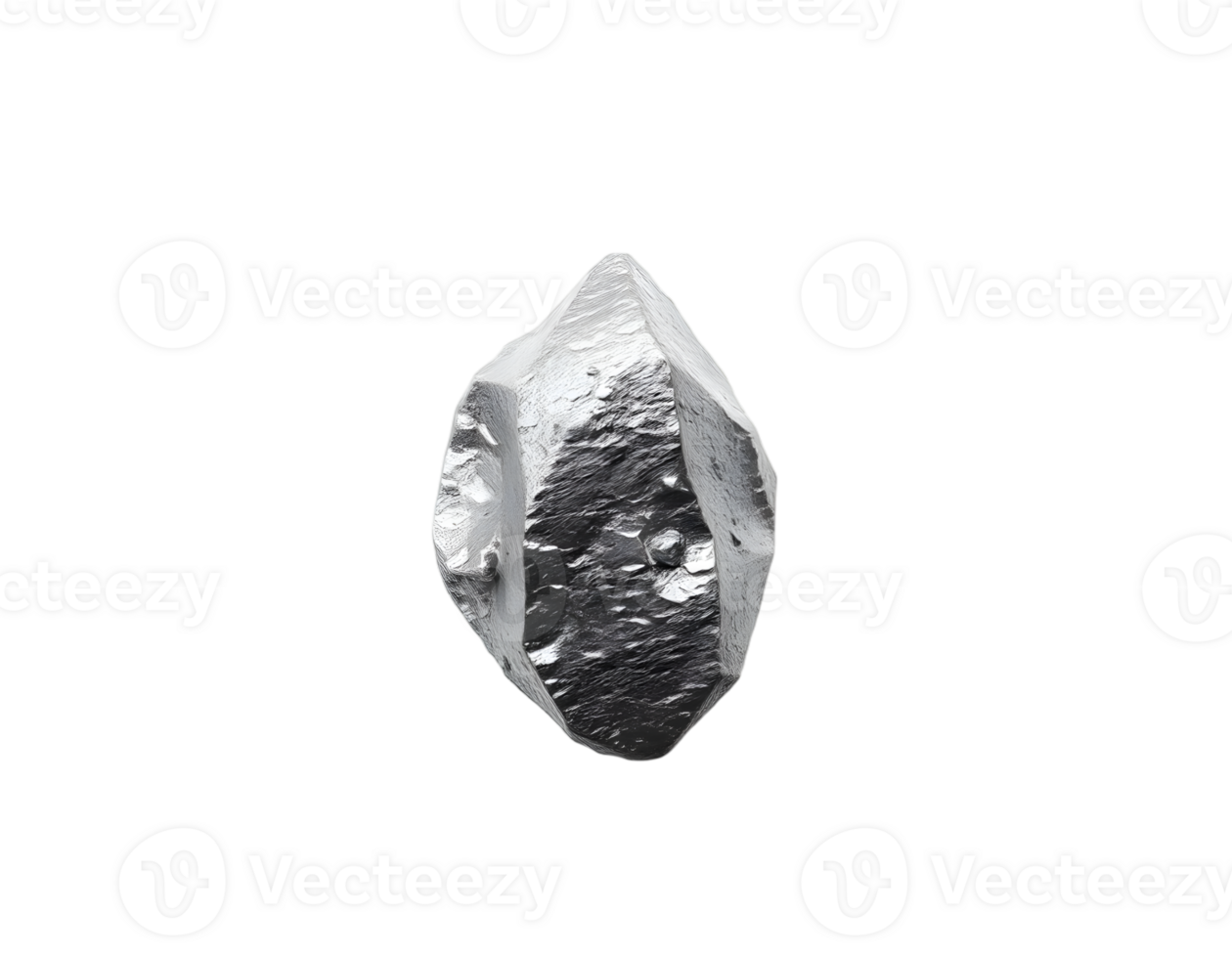 A Shiny Silver Crystal on a Transparent Background png
