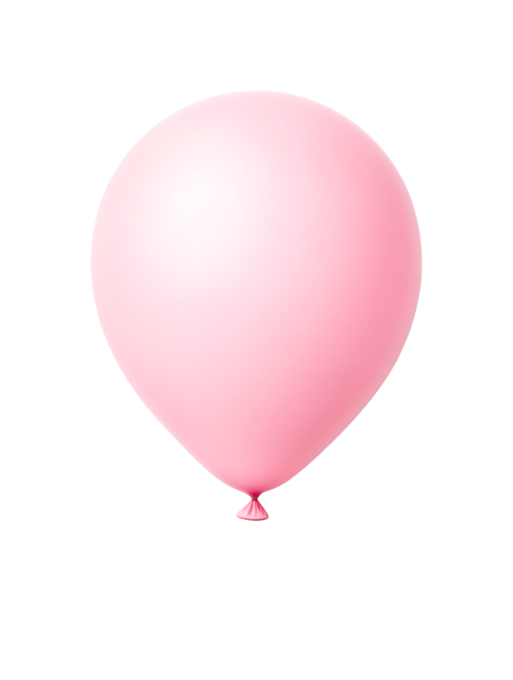 Pink balloon floating in air, cut out png