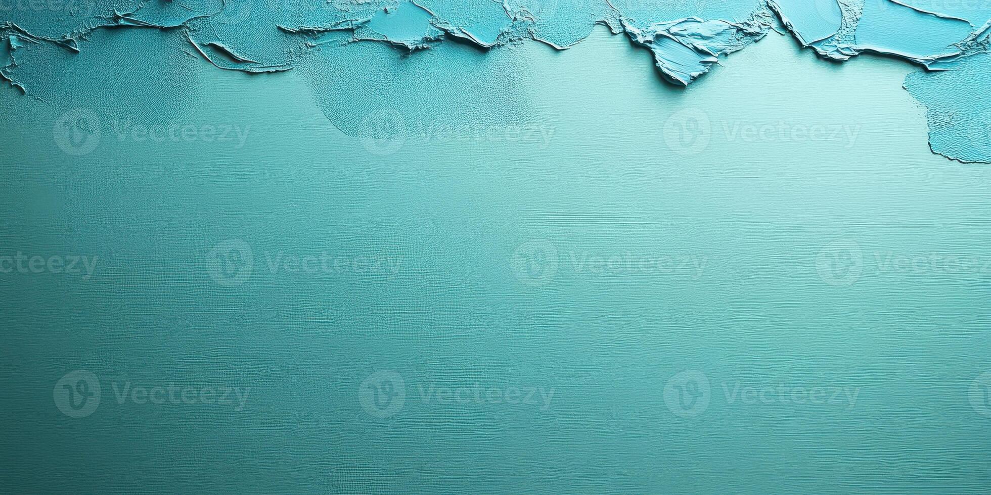 Vibrant teal texture with peeling paint creating an artistic, abstract background for design purposes photo