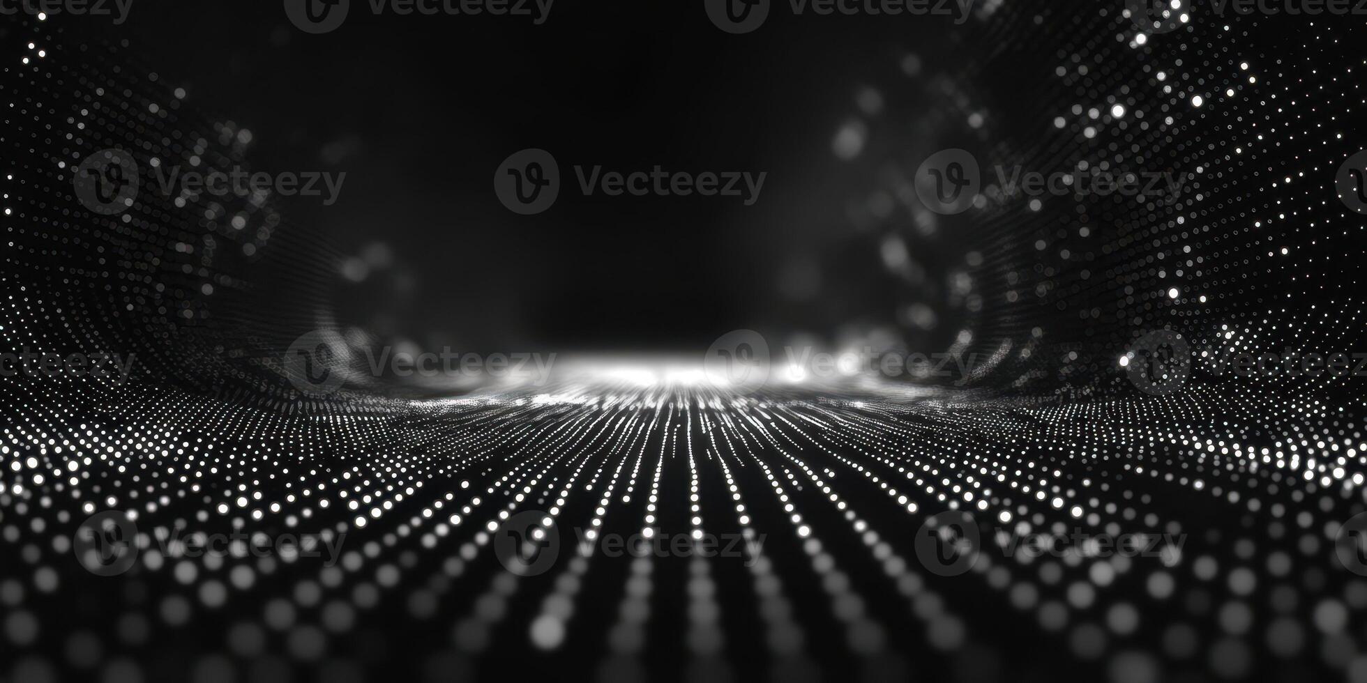 Dynamic abstract patterns create a mesmerizing visual experience in a dark environment showcasing lights and depth photo