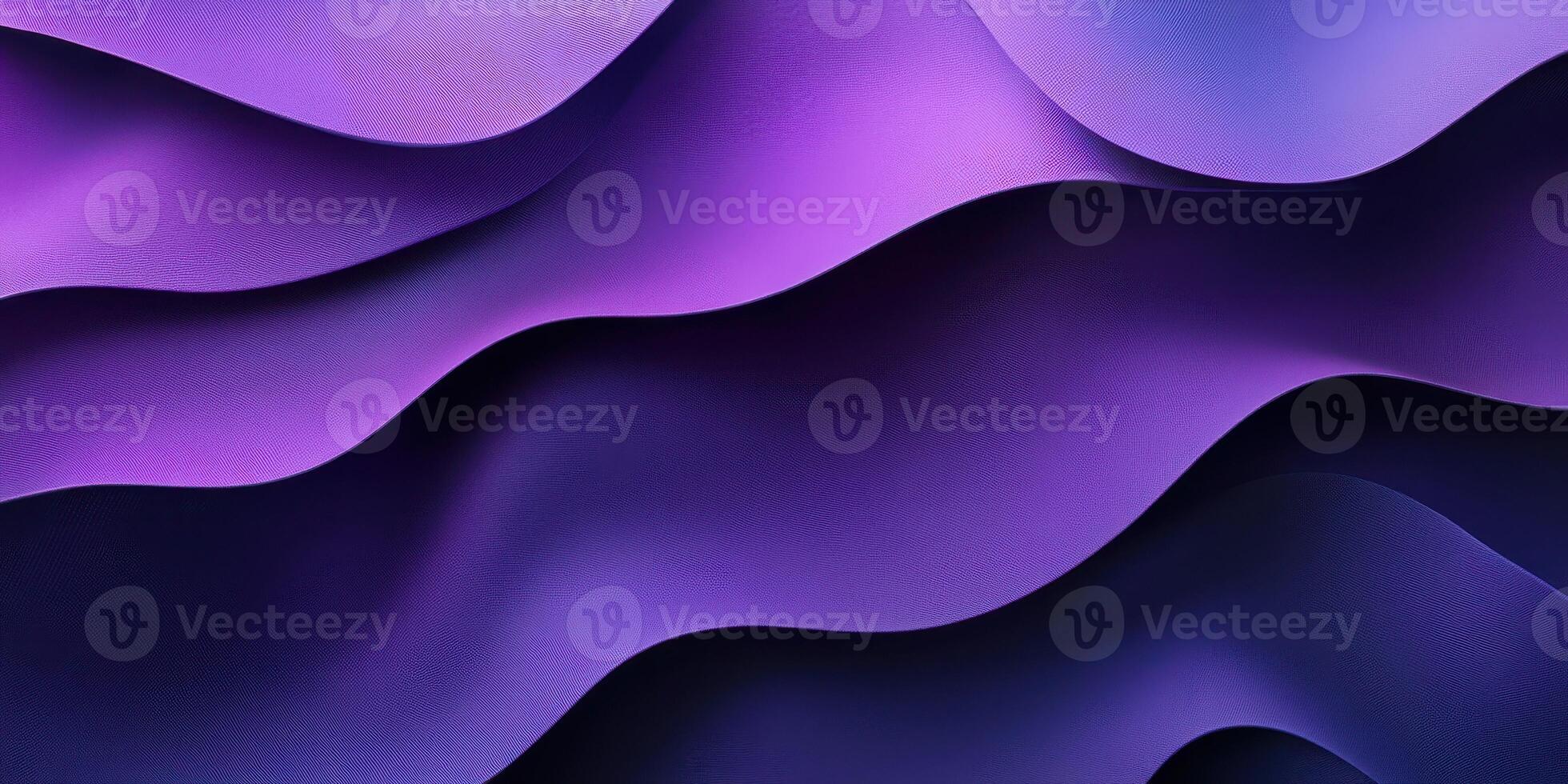 Waves of purple and blue fabric create a dynamic and modern visual in a soft gradient design photo