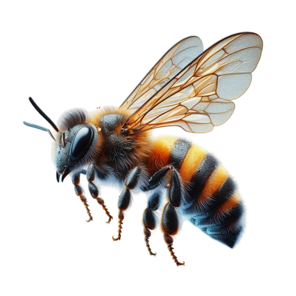a beautiful flying honeybee png