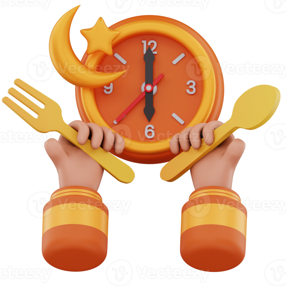 Iftar Time 3D Icon Illustration png