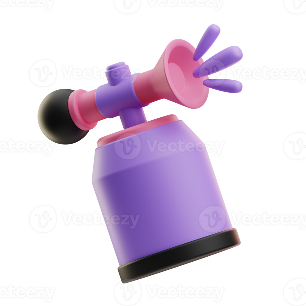 Airhorn Birthday Party illustration 3D png