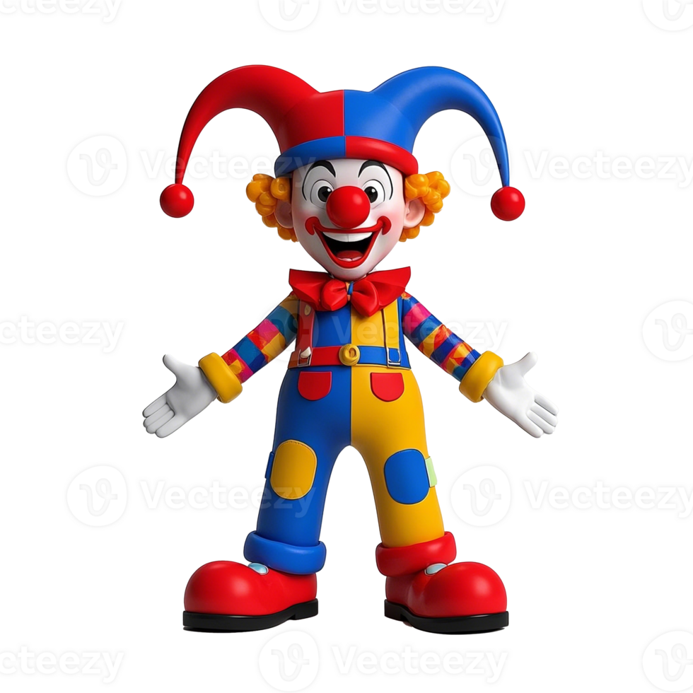 Joyful April Fools Clown With A Big Smile Transparent Background png