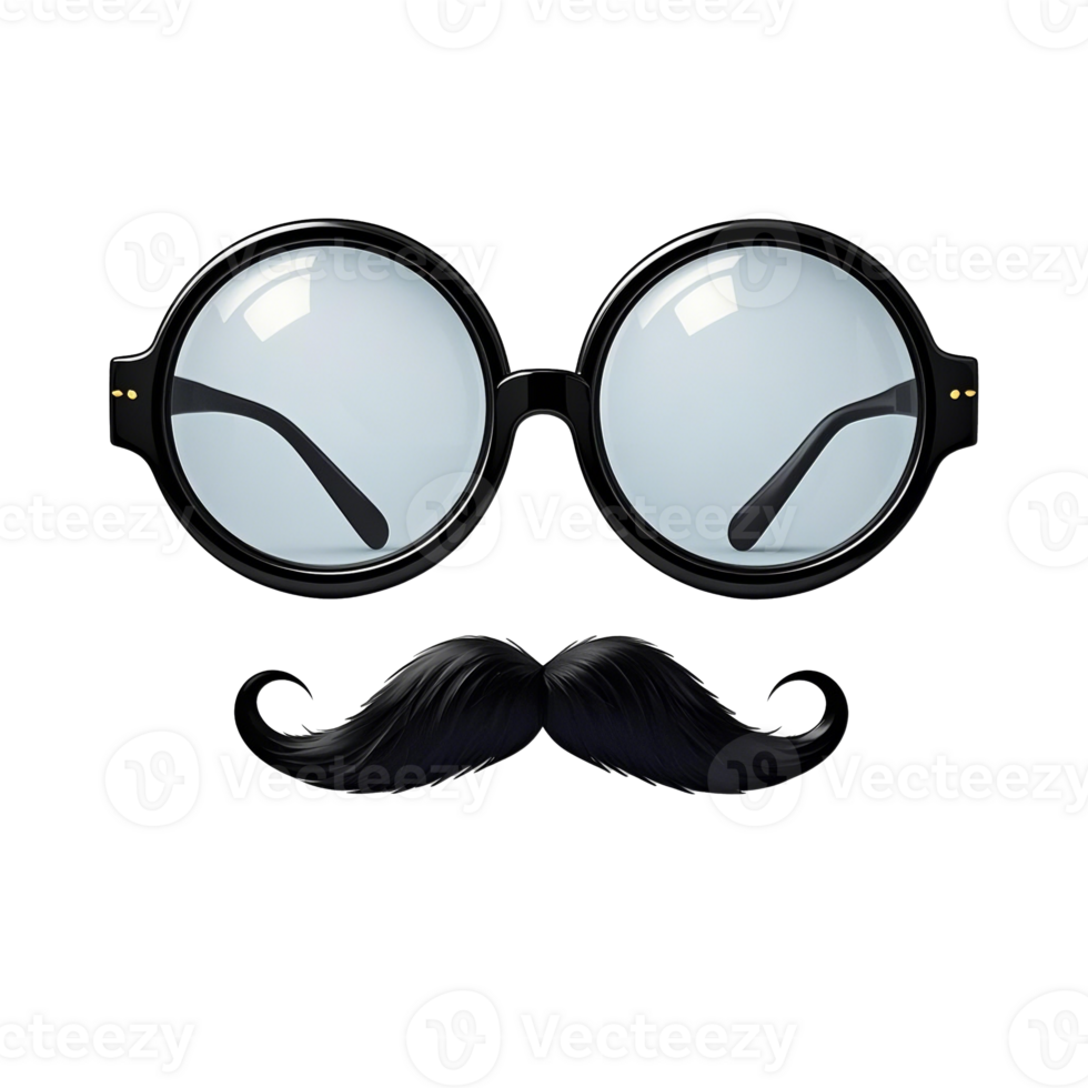 Classic Disguise Glasses With Mustache For April Fools Day Transparent Background png