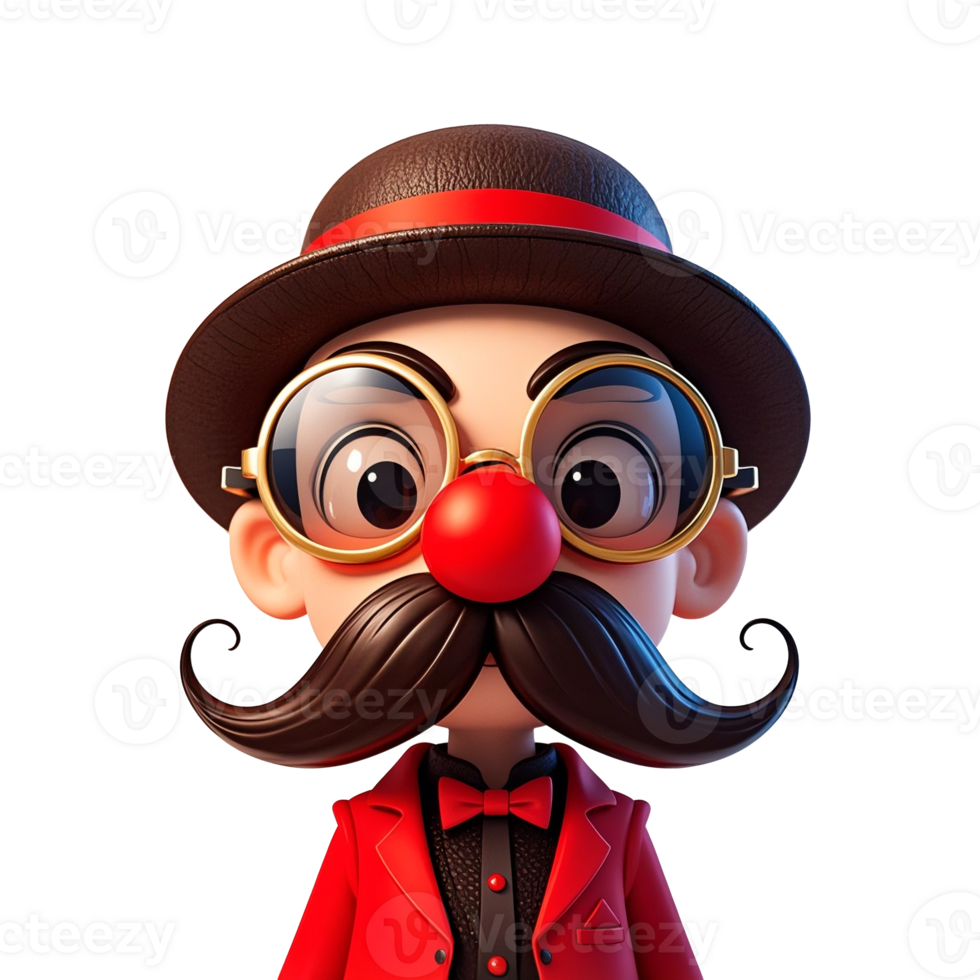 Dapper April Fools Day Clown In A Stylish Suit Transparent Background png