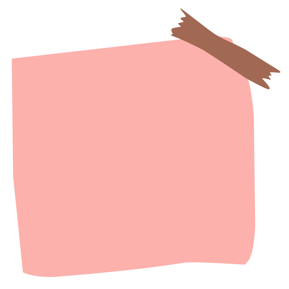 Cute Pink Paper Note png
